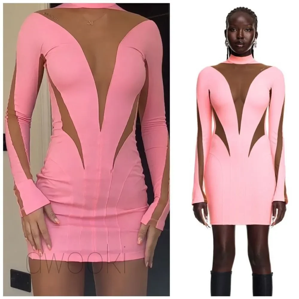 h&m jersey bodycon mini dress Cami Strap Ruffle Detail Bodycon Midi Dress in Berry 12